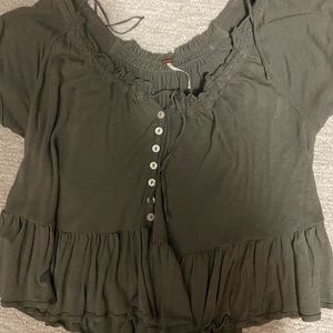 Free People flowy button shirt